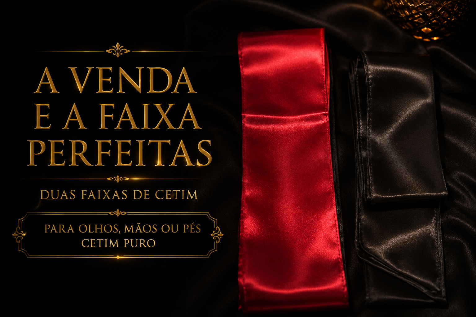 02 faixas de cetim puro